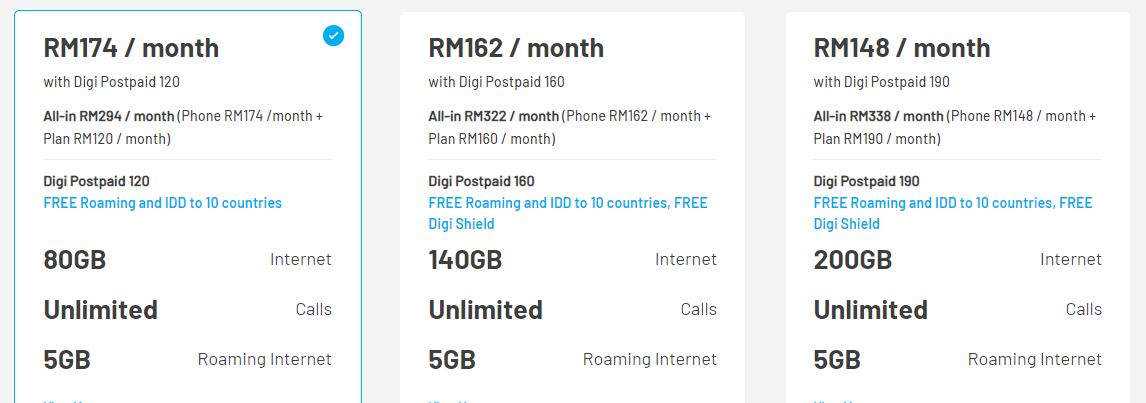 Digi The pricing for the iPhone 11 Pro.